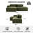 92 " L-Shaped Compression Corduroy Sectional Sofa, Modern Boneless Soft Upholstered Couch with Throw Blanket, No Assembly Required for Living Room-1677725180-1677725168