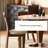 Walnut Round Sintered Stone Dining table-1319473859
