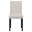 Modern Black & White Solid Wood & MDF Dining Table Set with 4 Upholstered Chairs