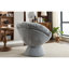 Fauteuil d'appoint pivotant à 360 degrés - Chenille grise