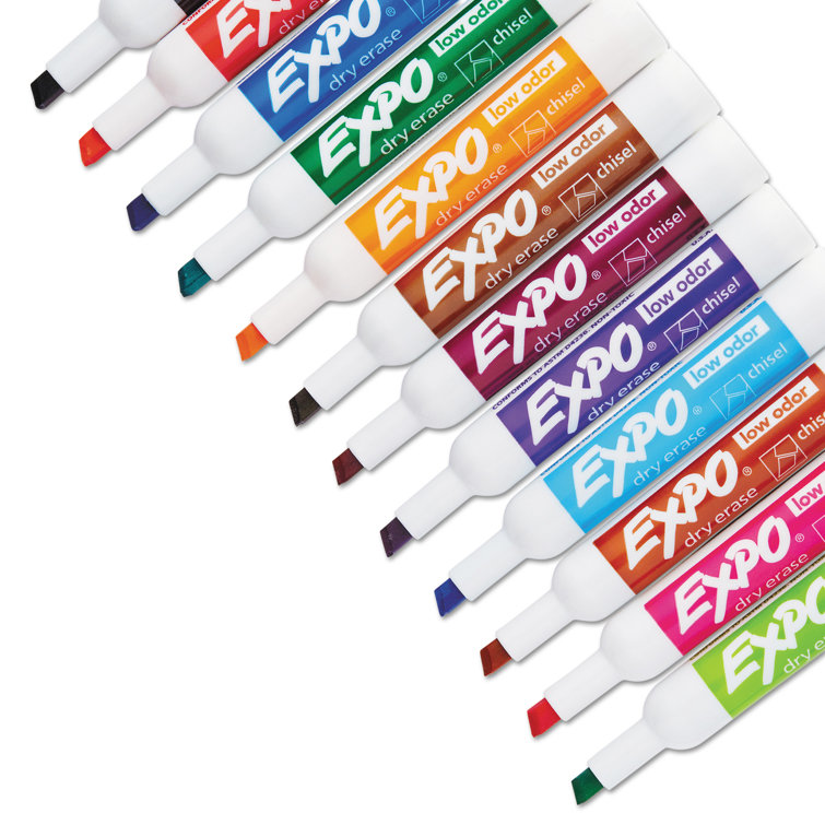 Sanford Expo Low Odor 4-Color Fine Tip Dry Erase Marker Set