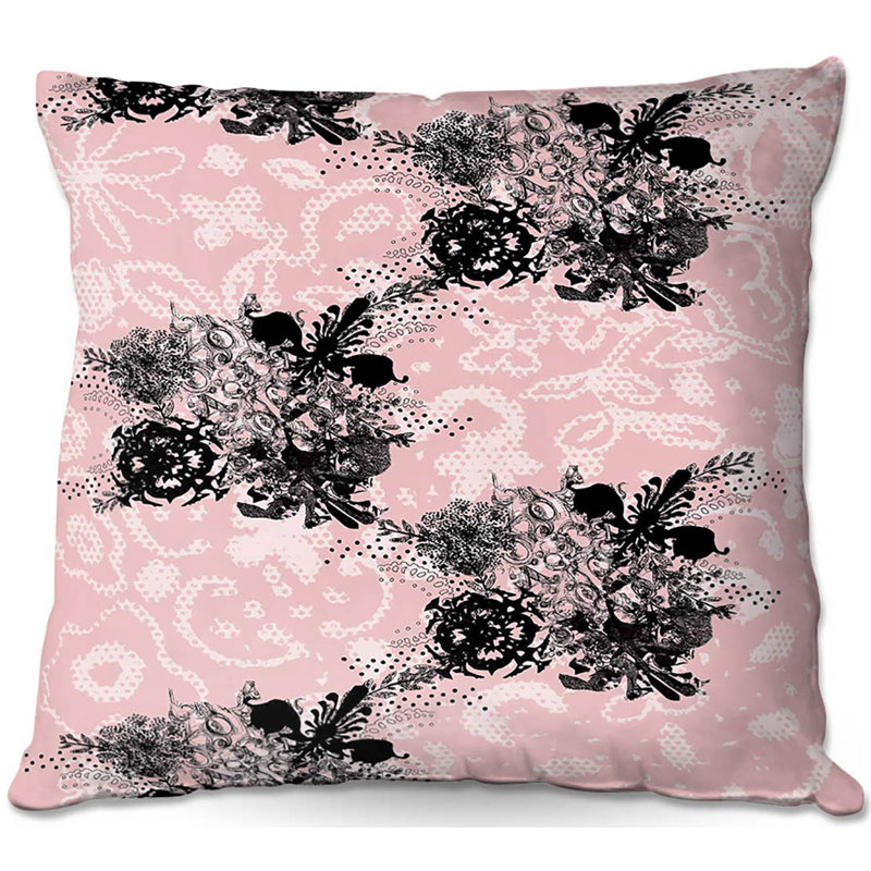 Floral Reversible Throw Pillow, 16" x 16"