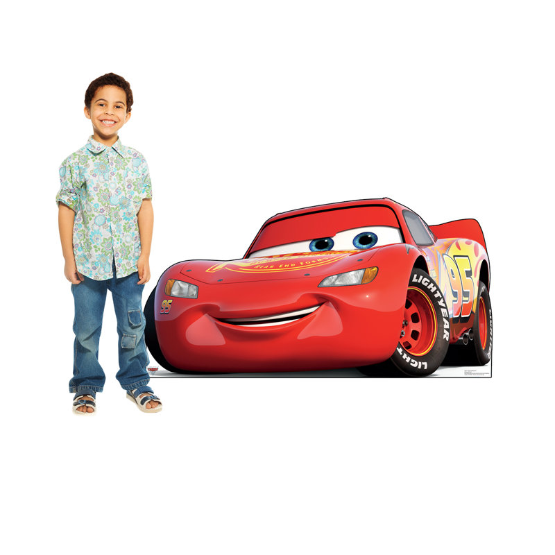 Life-Size Red Cardboard Lightning McQueen Standee