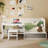 Size Daybed With Storage Shelves And Lockers, Multi-Functional Bed With Study Desk And Matching Stool-822841423