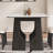 Medieval Style Solid Wood Rectangular Dining Table-110980426