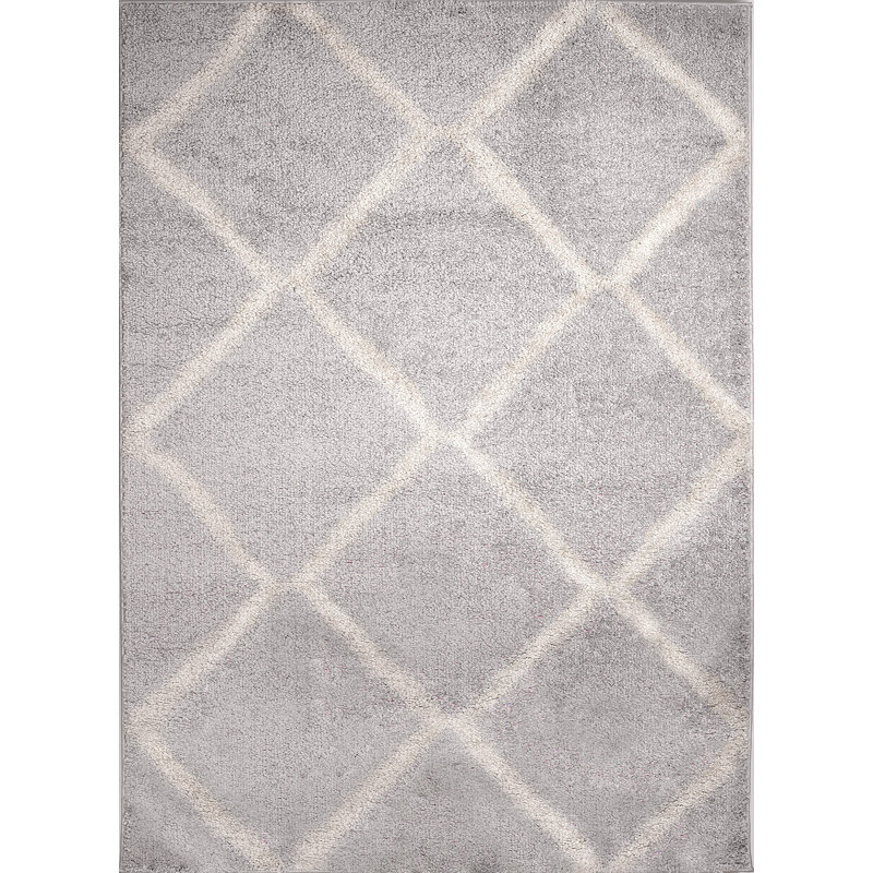 Tapis géométrique crème, Rectangle 5 pi 3 po x 7 pi 3 po