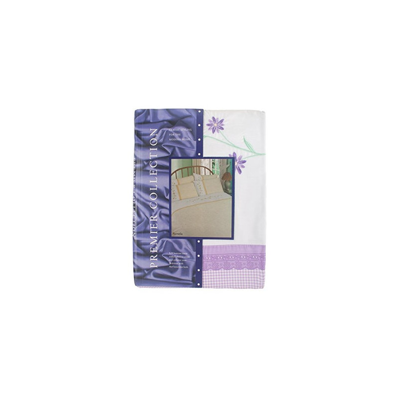 Cotton Blend, Polyester Floral Duvet Cover with Pillowcases, Lilac, Double Duvet Cover + 2 Pillowcases
