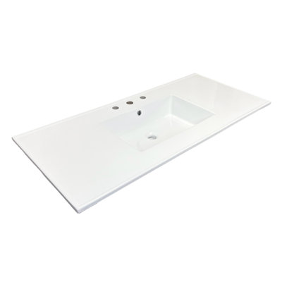 Plateau en porcelaine vitrifiée avec 3 trous de robinet