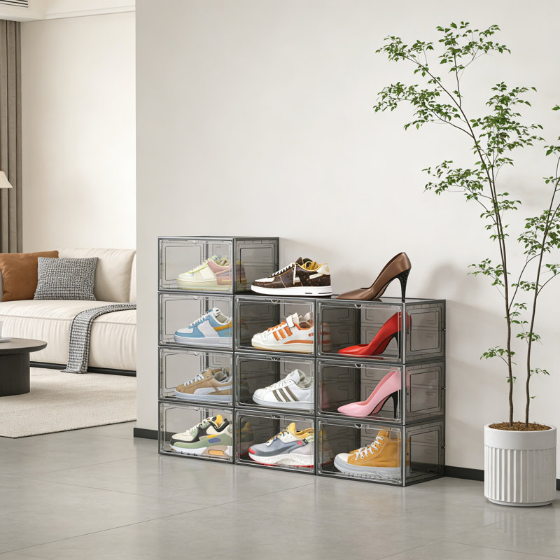 Extra-Large Heavy-Duty Stackable Shoe Organizer Box