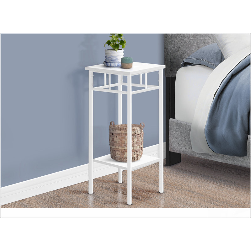 Table d'appoint, côté, bout, support pour plante, carré, salon, chambre à coucher, stratifié, contemporain, moderne