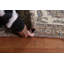 Tapis persan à motif floral patiné Karasi noué à la main 10 x 13