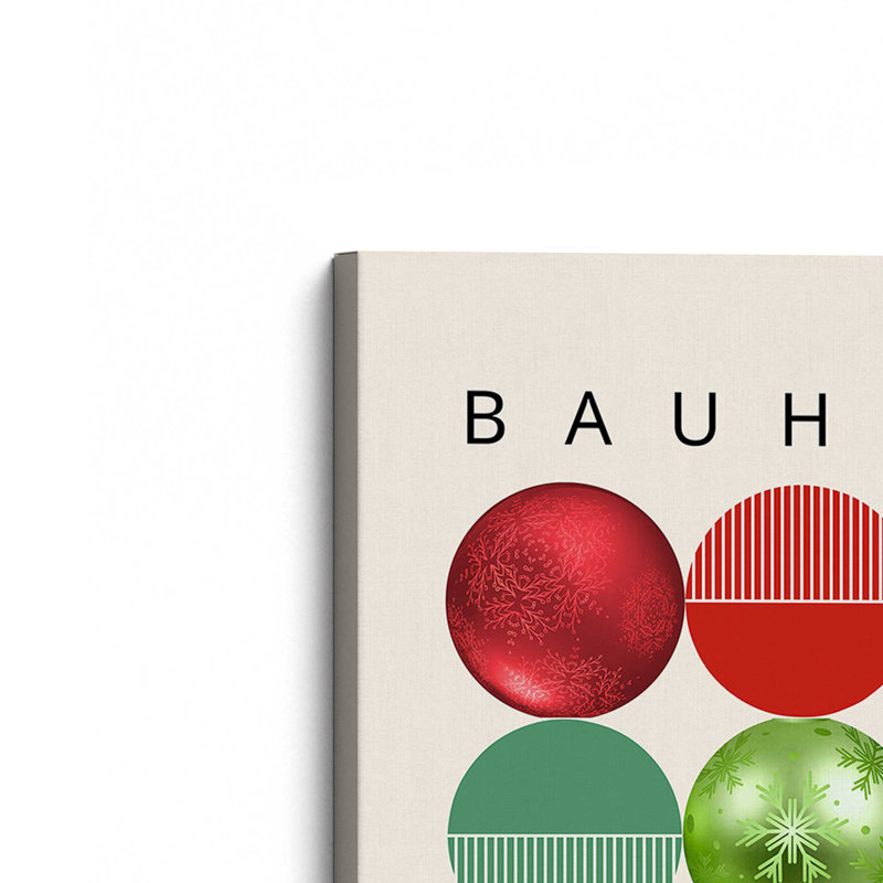 «Bauhaus Holiday Ornament», reproduction d'affiche sur toile, H 18 po x l 12 po, Toile tendue