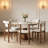 Fully Assembled Faux Leather Dining Chairs Set Of 6, Beige, Solid Wood Legs-489316391