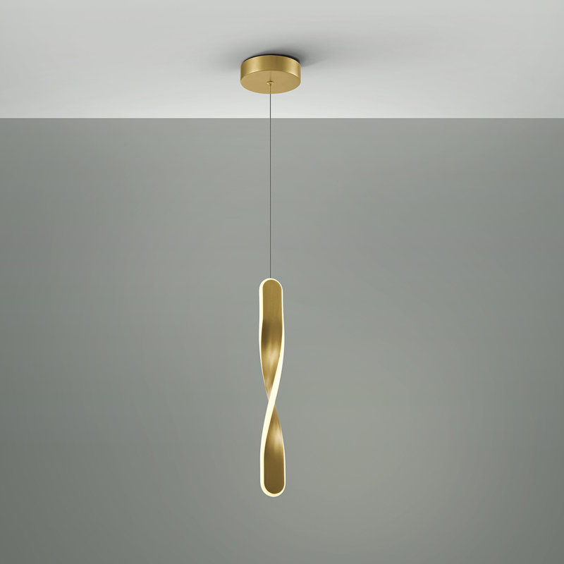 Dayatra 1 - Light LED Novelty Pendant, Brushed Gold
