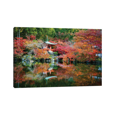 Autumn Leaves At The Daigo-Ji Temple In Kyoto, Japan by Jan Becke - Wrapped Canvas Gallery-Wrapped Canvas Giclée