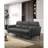 Comfortable 2pc In Anthracite Gray Leather: Contemporary With Horizontal Seats And Back Cushions Full Leather Tufting Legs For Living Area