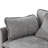 Geneveve 113.8"W Chenille Upholstered Sofa With Ottoman, 5 Compressed Pillows & Compressed Foam Cushions-531383338