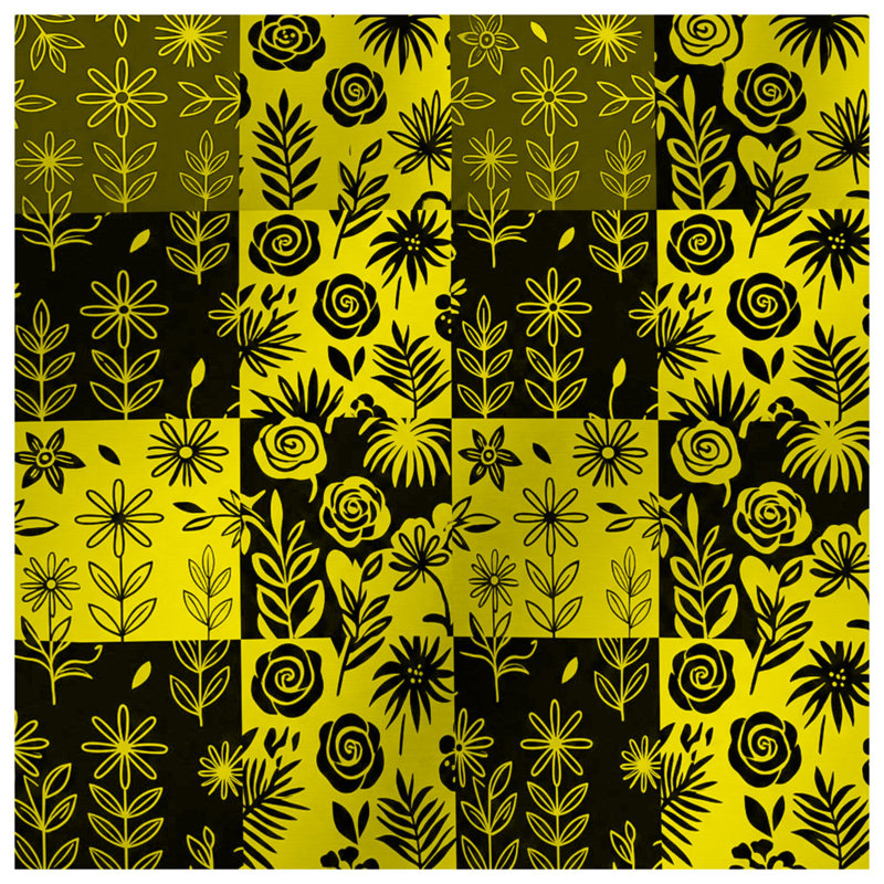 Housses de couette à motif floral patchwork, Lit simple