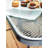 Bontang Square Metal Outdoor Dining Table With Umbrella Hole , in. W in. D-26876336