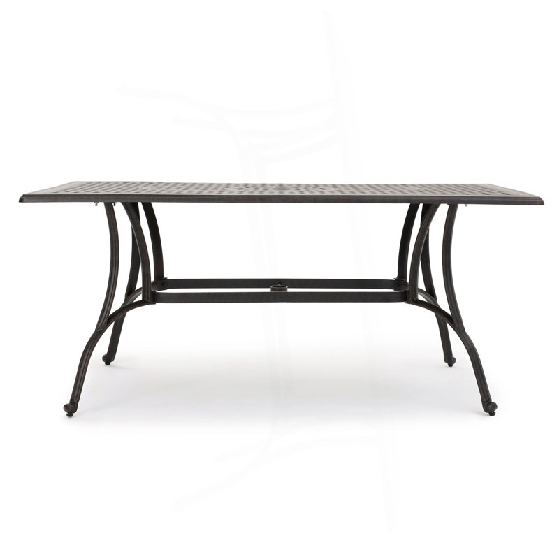 Outdoor Cast Aluminum Rectangular Dining Table