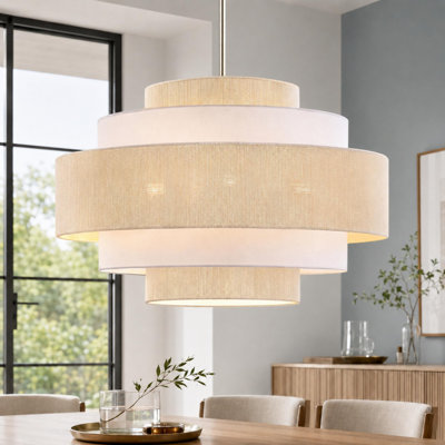 Lustre tambour moderne à niveaux