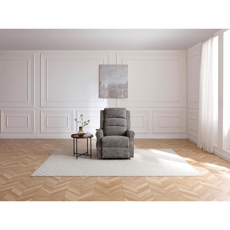 George Chenille Grey Lift Assist Recliner Chair