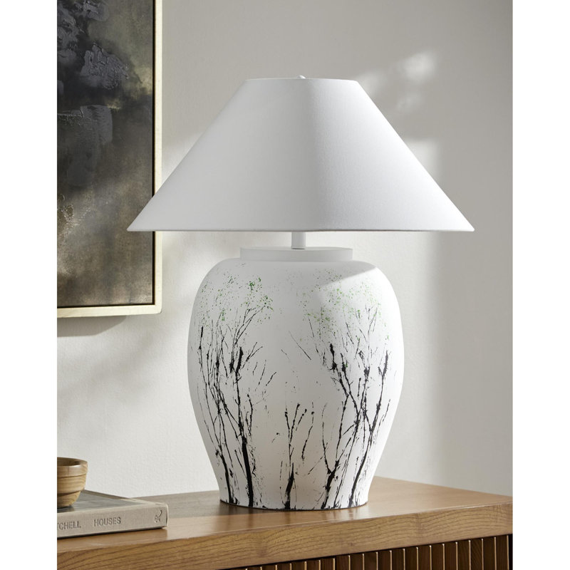Forest Table Lamp, White, White/Black