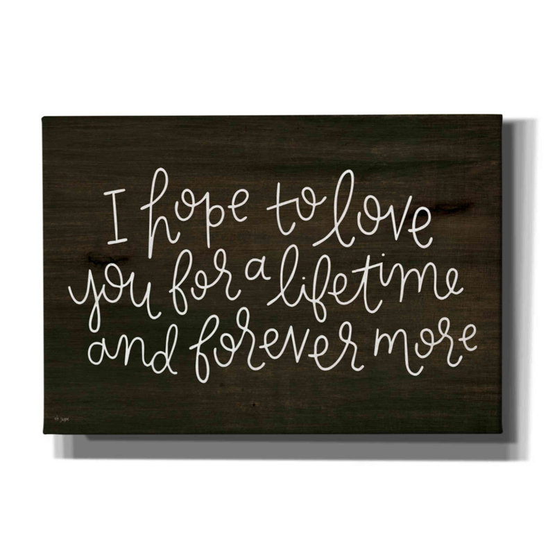 Love For A Lifetime - Wrapped Canvas Print, 18" H x 26" W x 0.75"D