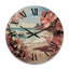 Horloge murale rose sur fond rose avec papercut II-1317027588