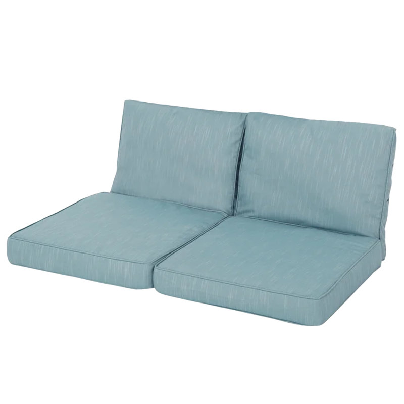 Outdoor Deep Seat Cushion Set Of 2 – 22”x22”x3.55” Patio Chair Cushions With Ties, All-weather Back & Seat Cushions For Porch And Garden