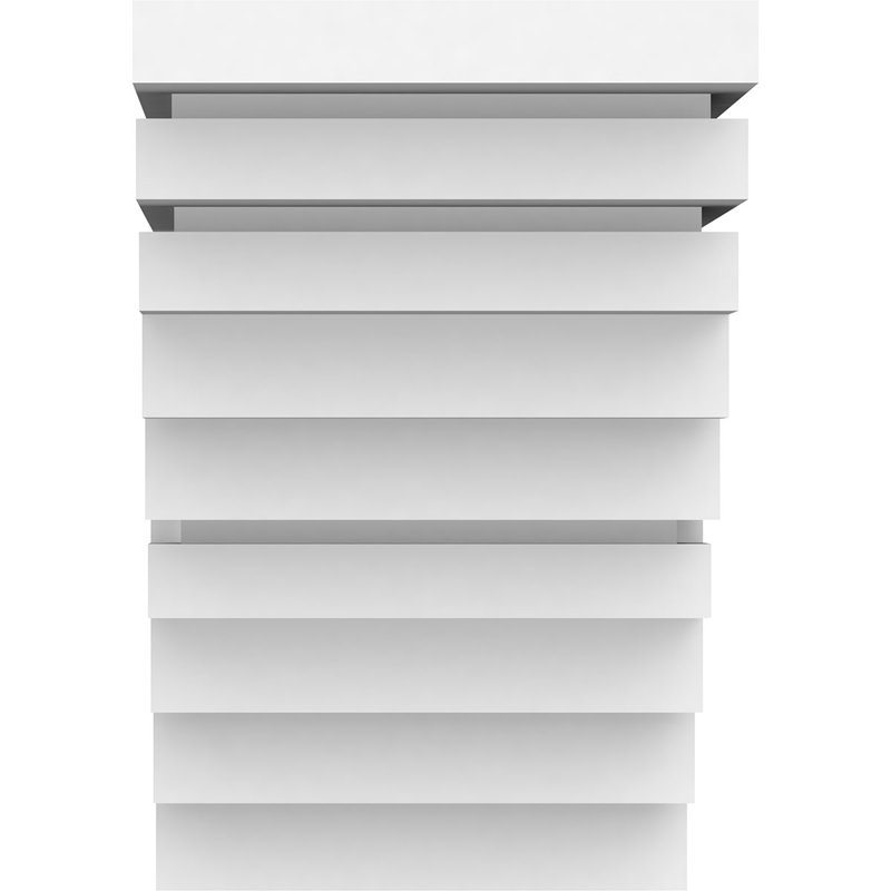 6 1/2"W x 10"D x 10"H Standard Landon Architectural Grade PVC Bracket, 10" H x 6.5" W x 10" D