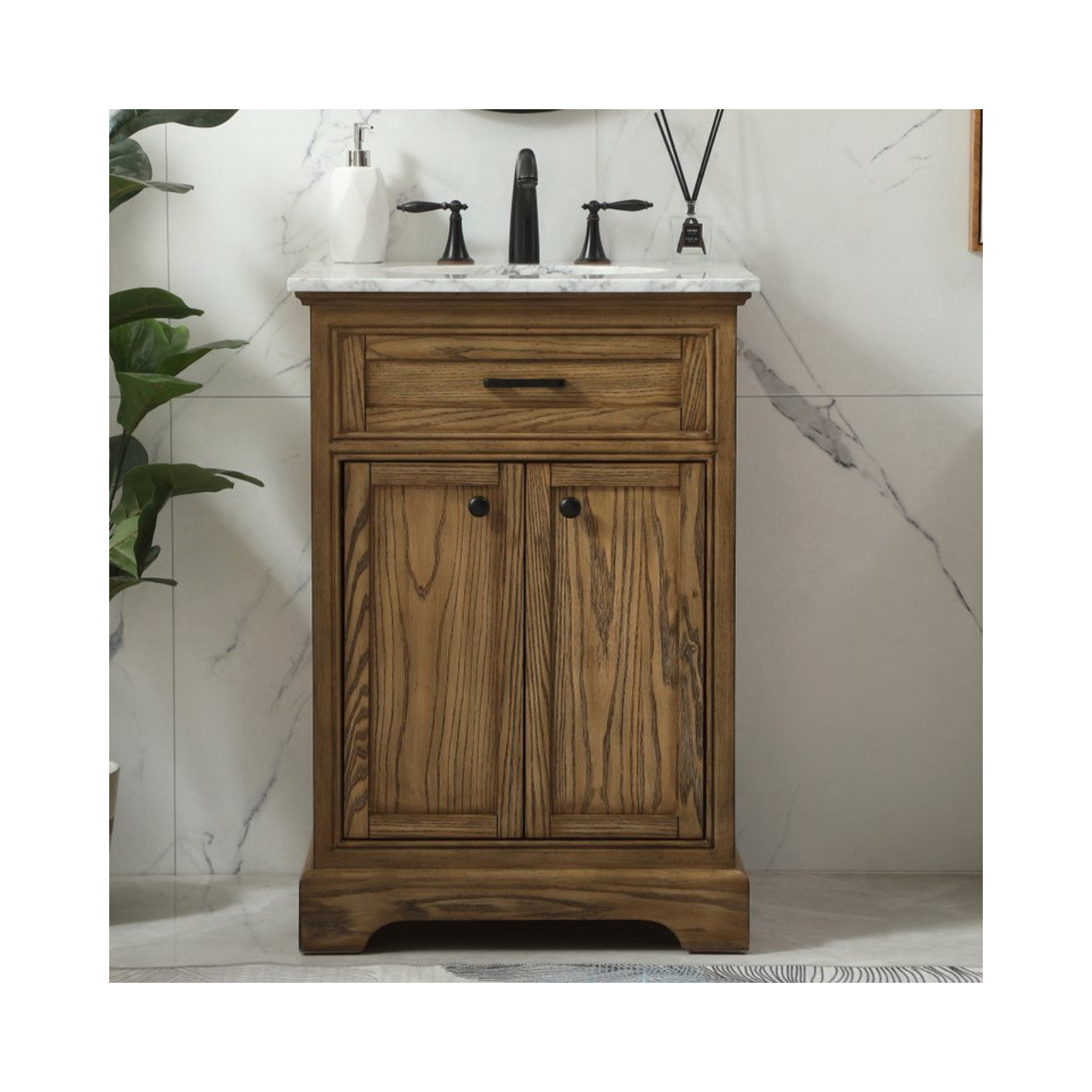 Hermes 24'' Single Bathroom Vanity, Driftwood