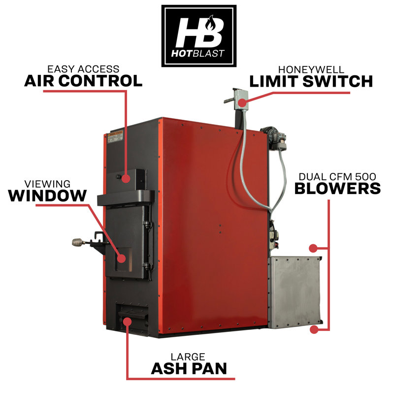 Four à bois Us Stove Hot Blast 180 000 Btu