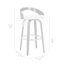 Tabouret de bar pivotant à hauteur de comptoir ou de bar avec dossier bas ouvert en similicuir et bois-80824321-62257035-44179697