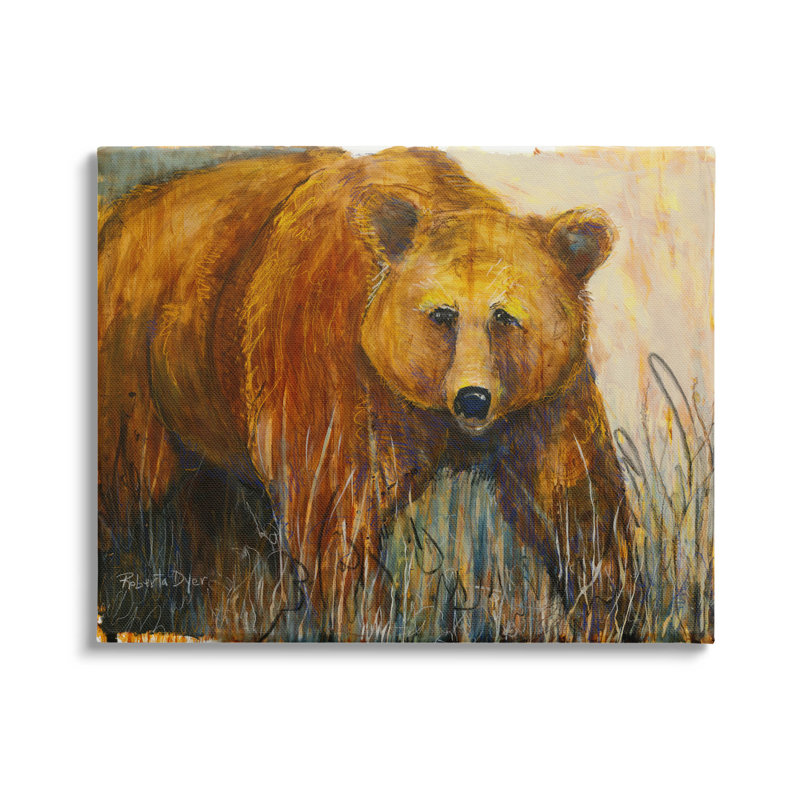 Art moderne sur toile, scène moderne de la faune par Roberta Dyer, H 24 po x l 30 po x P 1,5 po