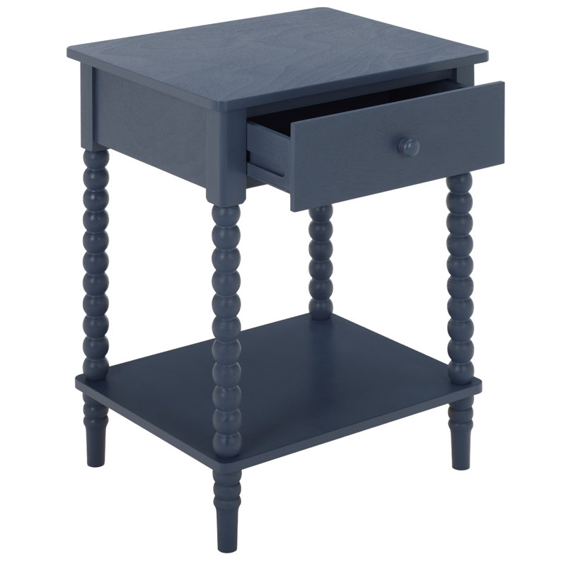 Table d'appoint à un tiroir Or bis, Blue