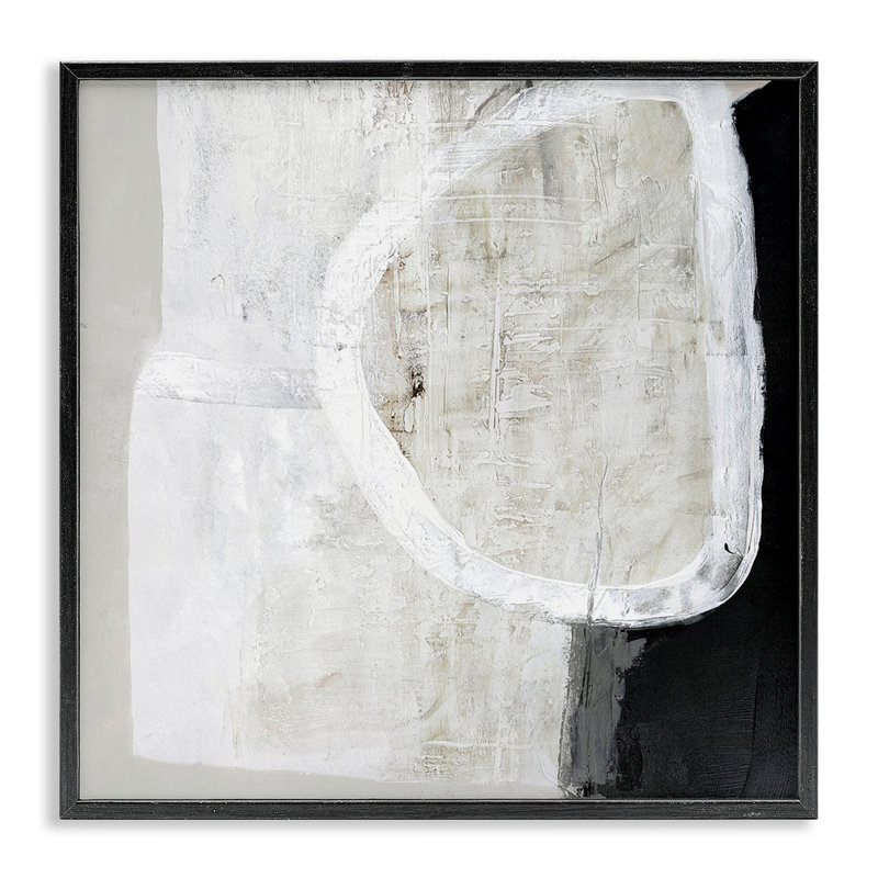 Art moderne abstrait giclée encadrée par Design Fabrikken, H 12 po x l 12 po, Giclée encadrée noir minuit