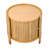 Coffee Table, Modern Round Rotating with Rattan