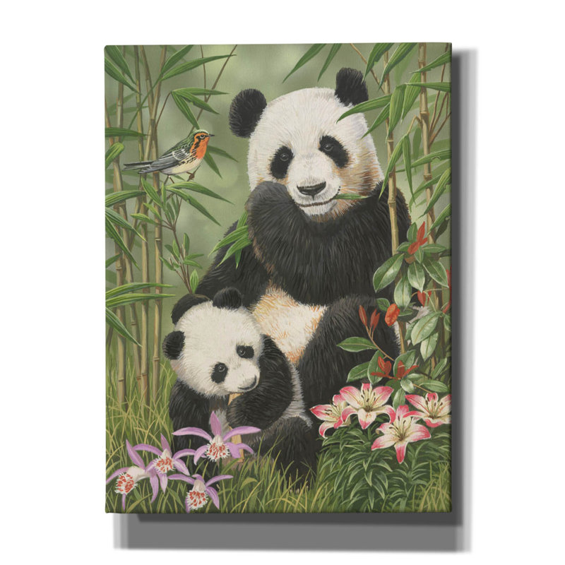 " Panda Paradise " by William Vanderdasson, 54" H x 40" W x 1.5" D