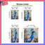 Illustration de paon bleu obscurcissant et voilage - 2 panneaux-619855547-619855545