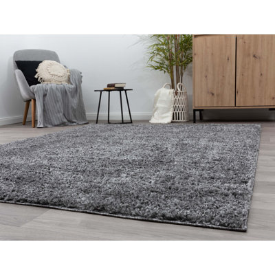 Jarno Solid Colour Shag Area Rug