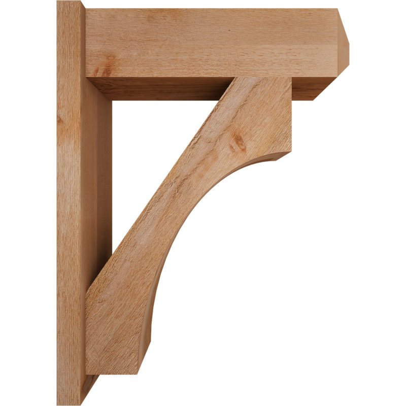 Persienne en bois rustique Westlake Craftsman, P 26 po x H 34 po, Cèdre rouge de l'Ouest de 8 po (sciage brut)