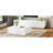 Modern White Tv Stand And Coffee Table , Arched Drawer , Ample Storage For Everyday Essentials, Flexible Furniture With Combination, Suitable Tvs Up To 80", Crafted From Elegant & Duo, Dual - Purpose