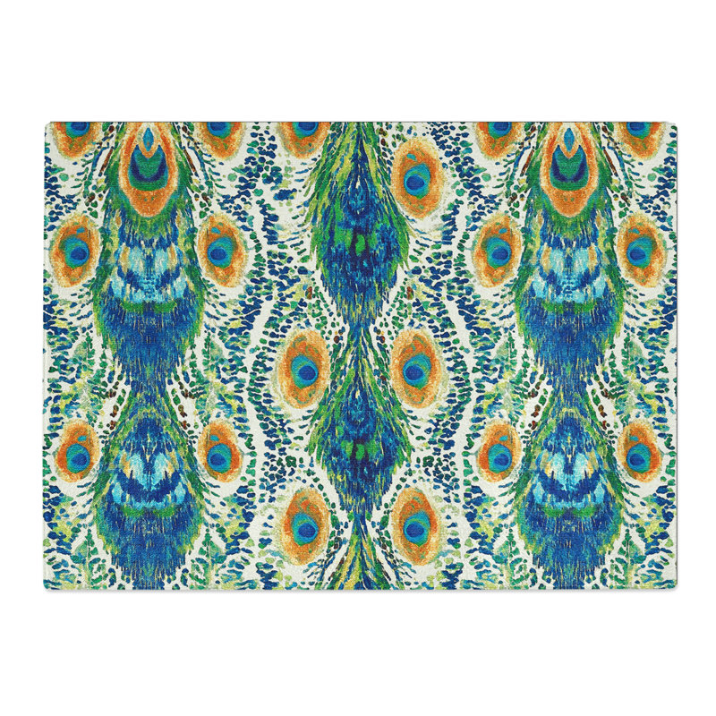 Peacock Pattern Vol.1  Glass Chopping Board