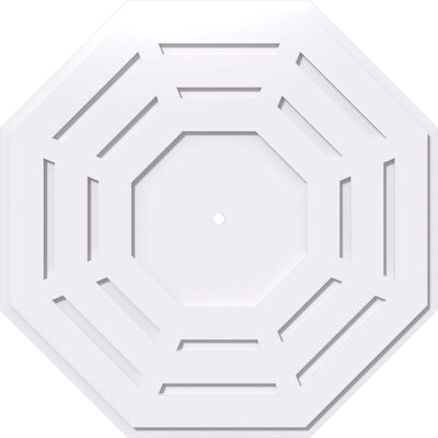 36"OD x 1"ID x 14 1/4"C x 1"P Westin Architectural Grade PVC Contemporary Ceiling Medallion