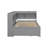 L-Shaped Bookcases Bed with USB Charging Ports, Power Outlets and Two Storage Drawers-23637129-23637128