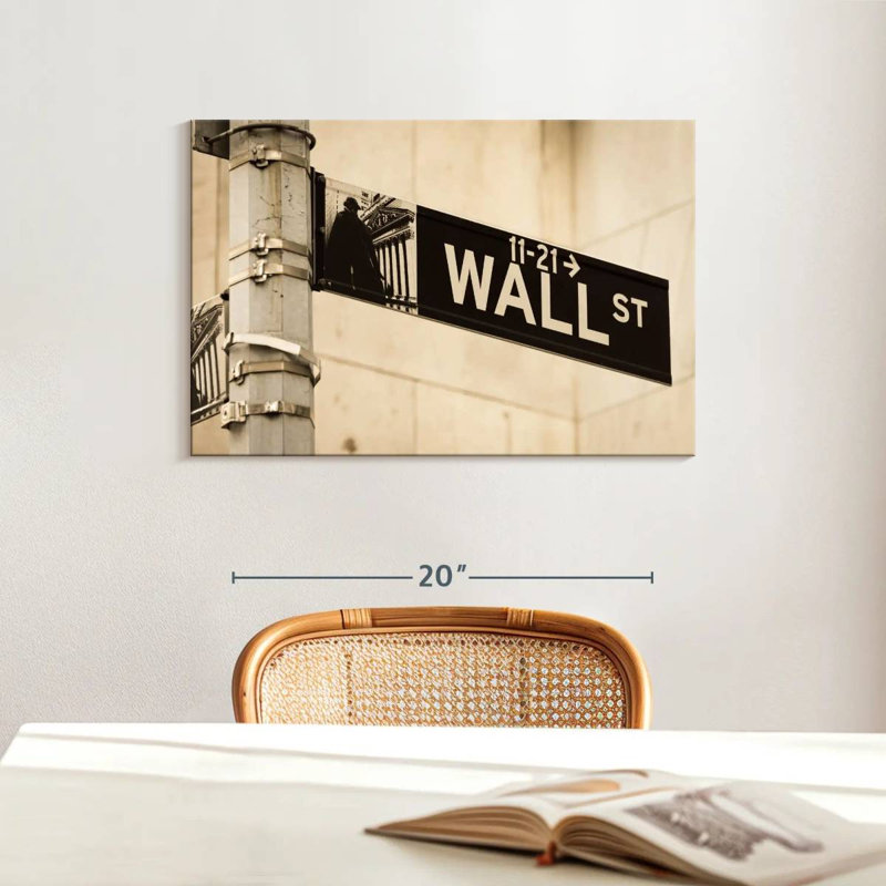 Lynelle Wall Street Sign, 16" H x 24" W