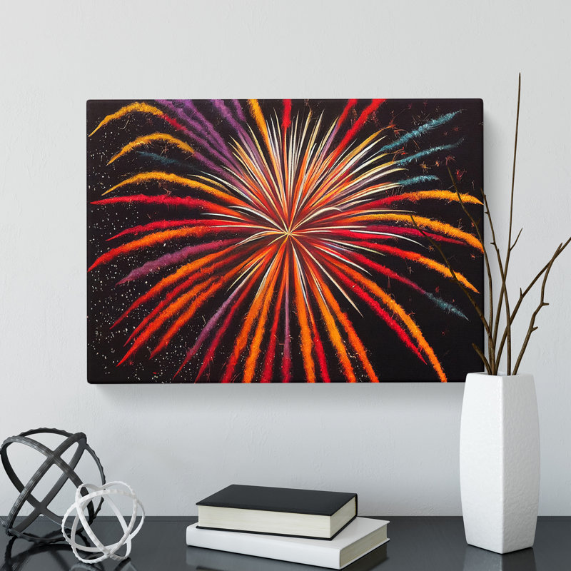 Mysterious Fireworks - Wrapped Canvas