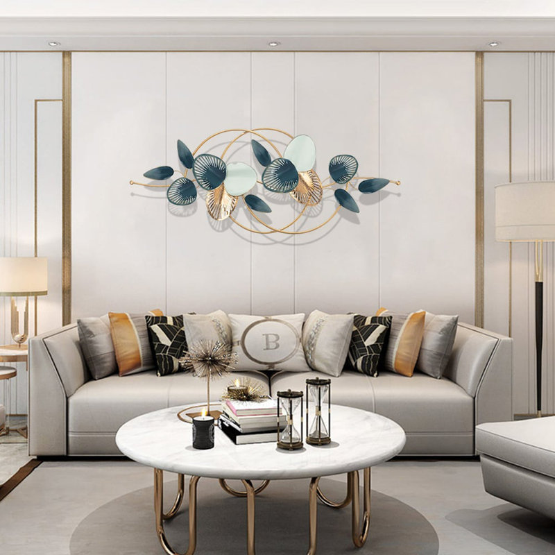 Modern Minimalist 3D Hollow-Out Metal Leaves Wall Décor