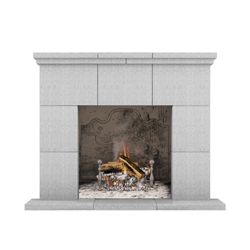 Tuscany Fireplace Surround, Acid Wash Gray